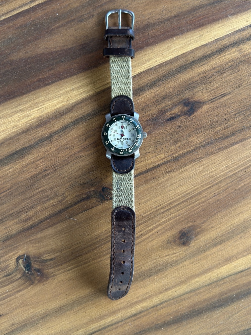 VICTORINOX SWISS ARMY FIELD WATCH GREEN BEZEL SWISS MADE